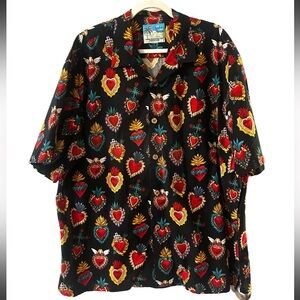 Vintage 90s Sacred heart button up shirt men’s xxl